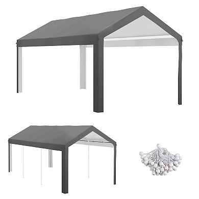 Outsunny 10 x 20ft Carport Canopy Replacement, UV Resistant