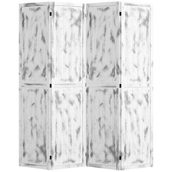 HOMCOM 5.5ft 4 Panel Room Divider Folding Privacy Screen Panels