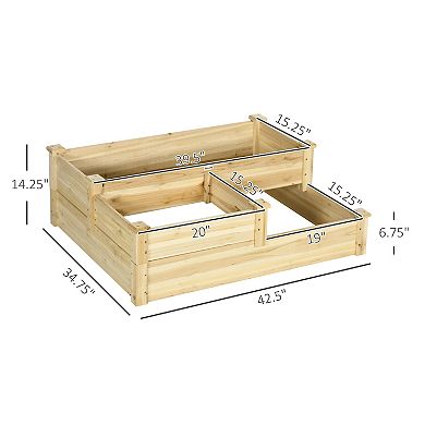 3 Tier Raised Garden Bed Planter Box For Vegetables Herbs