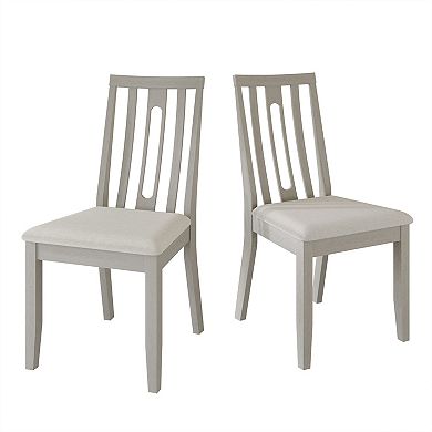 Modern Wooden Dining Chair With Warm Grey Cover