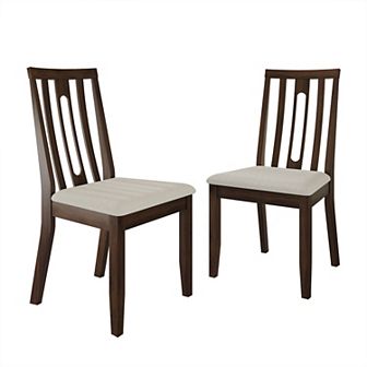 Modern Wooden Dining Chair With Warm Grey Cover