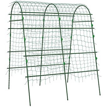 Outsunny Garden Trellis For Climbing Plants Outdoor, 81" Tall
