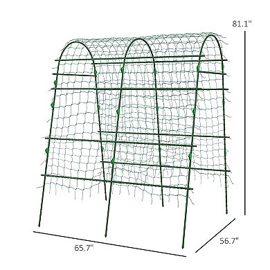 Outsunny Garden Trellis For Climbing Plants Outdoor, 81" Tall