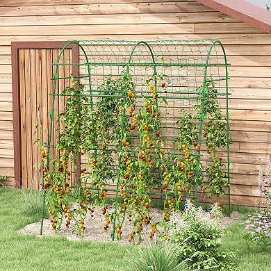 Outsunny Garden Trellis For Climbing Plants Outdoor, 81" Tall