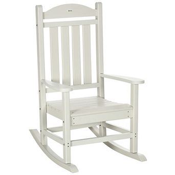 Outsunny Outdoor Rocking Chairs Hdpe Slatted Design, Porch Rocker