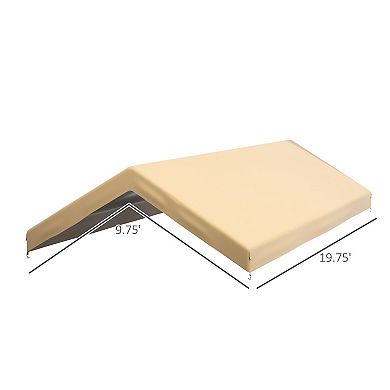 Outsunny 20' x 10' Carport Top for 84C-207WT or 84C-386V00WT,