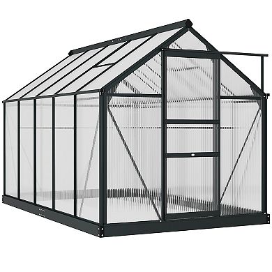 Outsunny 6ft x 10' x 6.5' Large Polycarbonate Walk-in Greenhouse