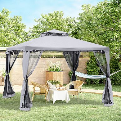 Outsunny 9.6ft x 9.6' Patio Gazebo, Outdoor Canopy Shelter