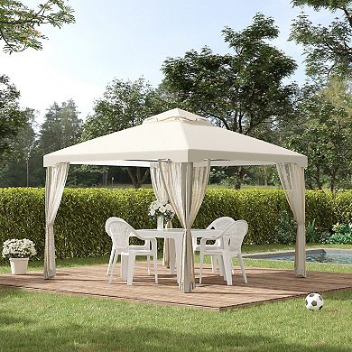 Outsunny 9.6ft x 9.6' Patio Gazebo, Outdoor Canopy Shelter