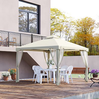 Outsunny 9.6ft x 9.6' Patio Gazebo, Outdoor Canopy Shelter