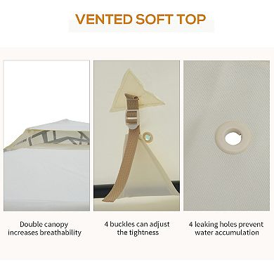 Outsunny 9.6ft x 9.6' Patio Gazebo, Outdoor Canopy Shelter