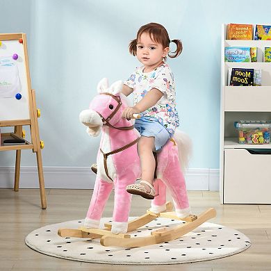 Rocking Horse Toddler Ride On Horse With Sound Saddle