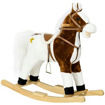 Qaba Rocking Horse Toddler Ride on Horse with Sound Saddle