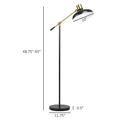 Homcom Floor Lamps For Living Room, Standing Lamp With Balance Arm