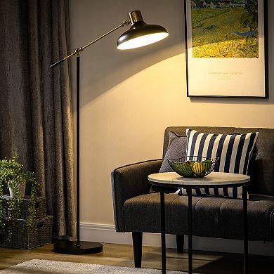 Homcom Floor Lamps For Living Room, Standing Lamp With Balance Arm