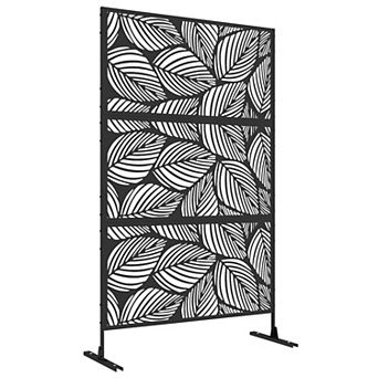 Outsunny Metal Privacy Screen 6.5ft Freestanding Outdoor Divider
