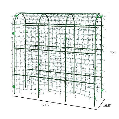 Outsunny Garden Trellis For Climbing Plants Outdoor, 72" Tall