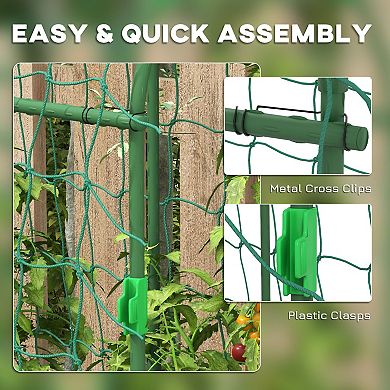Outsunny Garden Trellis for Climbing Plants Outdoor, 72" Tall,