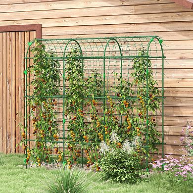 Outsunny Garden Trellis For Climbing Plants Outdoor, 72" Tall