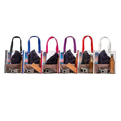 Clear Stadium Tote Bags, 6-Pack