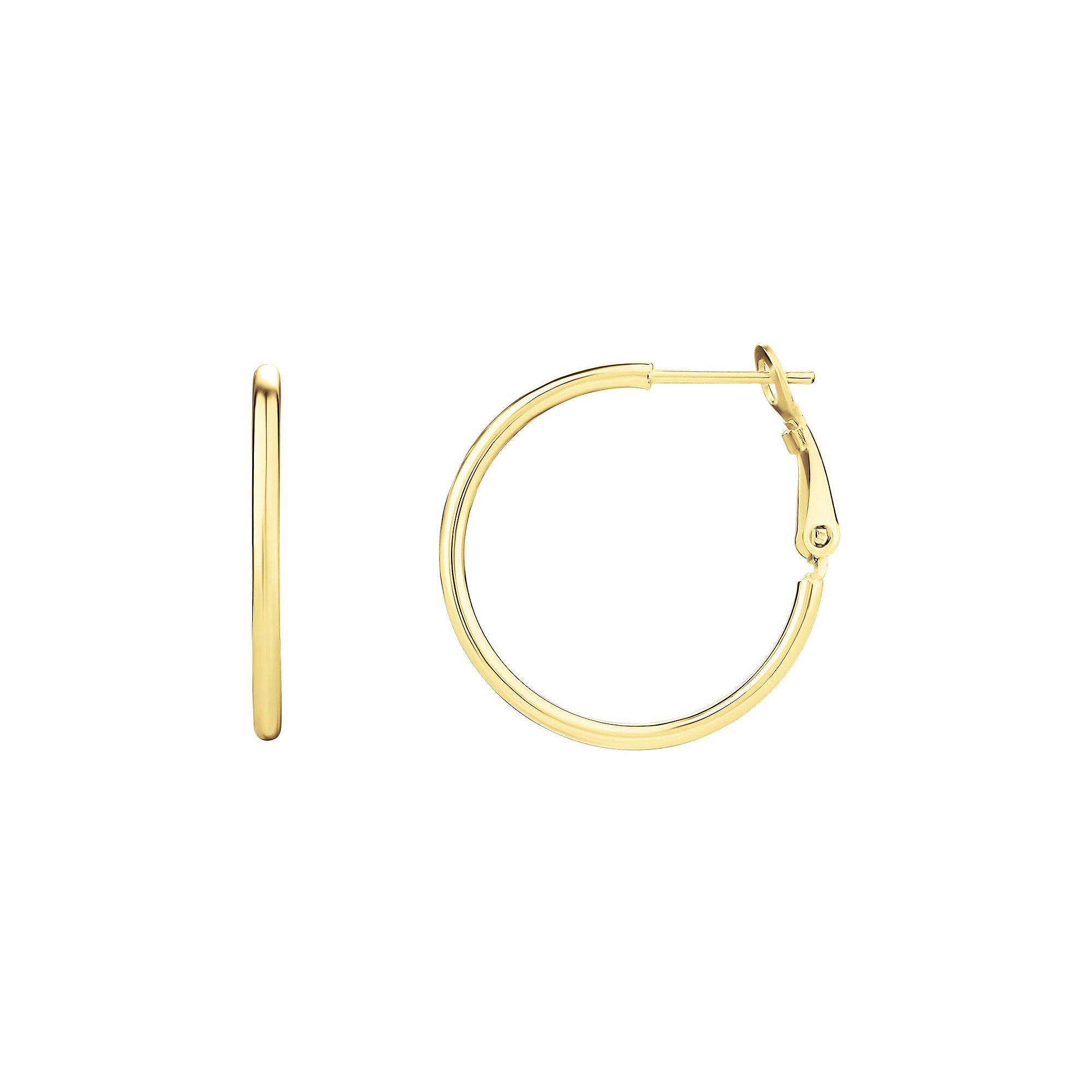 PRIMROSE Paddle Back Classic Hoop Earrings, Womens, Size: 60MM, Gold Tone