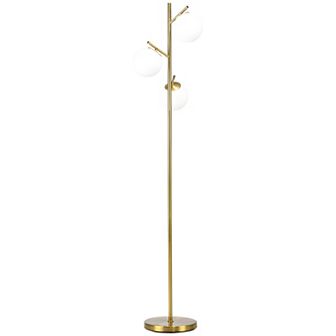 Modern Floor Lamp For Living Room Bedroom, 3 Light Tree Standing Lamp, Gold