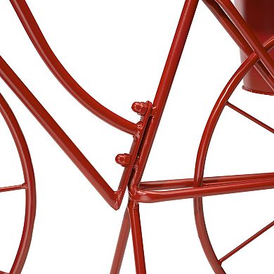 Glitzhome Hand Painted Bicycle Planter Stand Plant Stand
