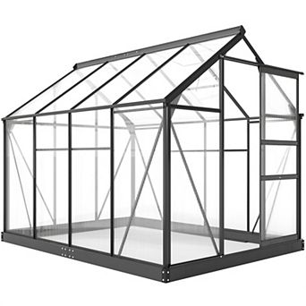 Outsunny 6ft x 8' x 6.5' Large Polycarbonate Walk-in Greenhouse