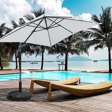 50 Lb Umbrella Base Heavy Duty Umbrella Stand For Deck Lawn Black