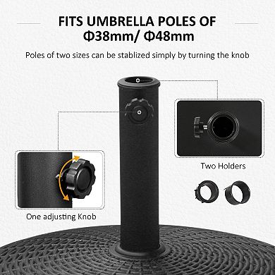Outsunny 50 lbs. Umbrella Base, Heavy Duty Umbrella Stand,