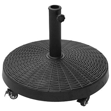 50 Lb Umbrella Base Heavy Duty Umbrella Stand For Deck Lawn Black