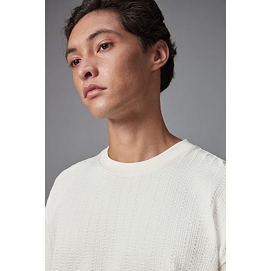 Men's NEXT Ecru Seersucker T-Shirt