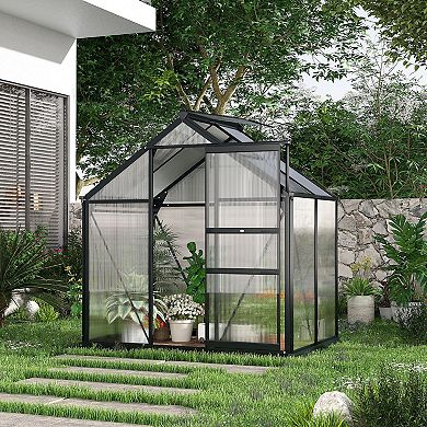 Greenhouse Aluminum Frame Walk-in Outdoor Plant Garden Polycarbonate
