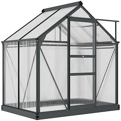 Greenhouse Aluminum Frame Walk-in Outdoor Plant Garden Polycarbonate