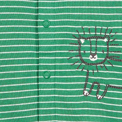 Baby Boy Carter's Lion Striped Romper