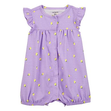 Baby Girl Carter's Lemon Short-Sleeve Romper
