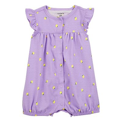 Baby Girl Carter's Lemon Short-Sleeve Romper