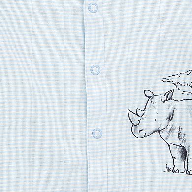 Baby Boy Carter's Rhino Striped Short-Sleeve Romper