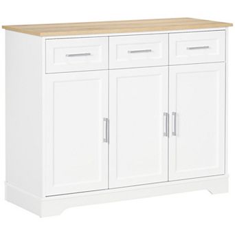 Homcom Kitchen Sideboard Buffet Cabinet With Storage, Kitchen Island