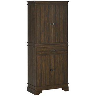 Homcom 72" 4-door Kitchen Pantry With Drawer And 3 Shelves