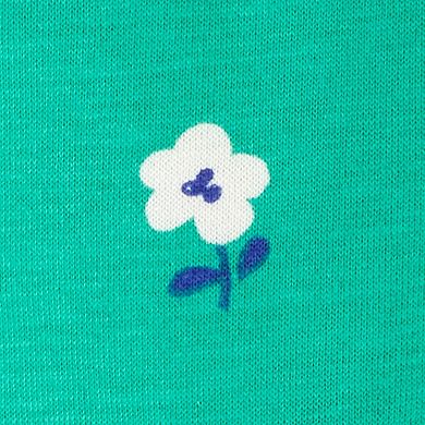 Baby Girl Carter's Green Floral Cotton Romper