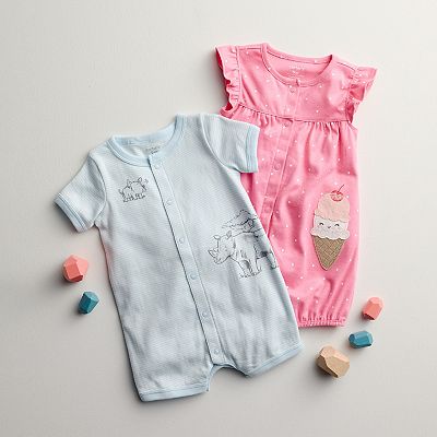 Baby Girl Carter's Ice Cream Cotton Romper