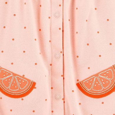 Baby Girl Carter's Cotton Orange Romper