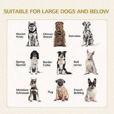 Dog Crate Furniture With Cushion, Double Doors For Large Dogs, White