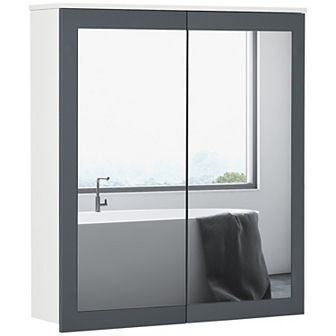 Wall Mounted Bathroom Wall Cabinet With Mirror Double Doors