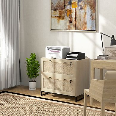 Vinsetto Filing Cabinet with Hanging Bar for Letter A4 Legal Size