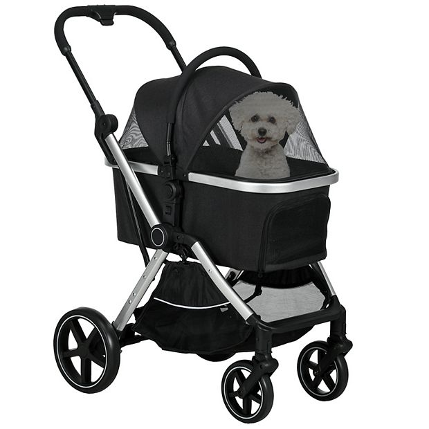 2 In 1 Pet Stroller Folding Dog Stroller For Small Dogs And Cats