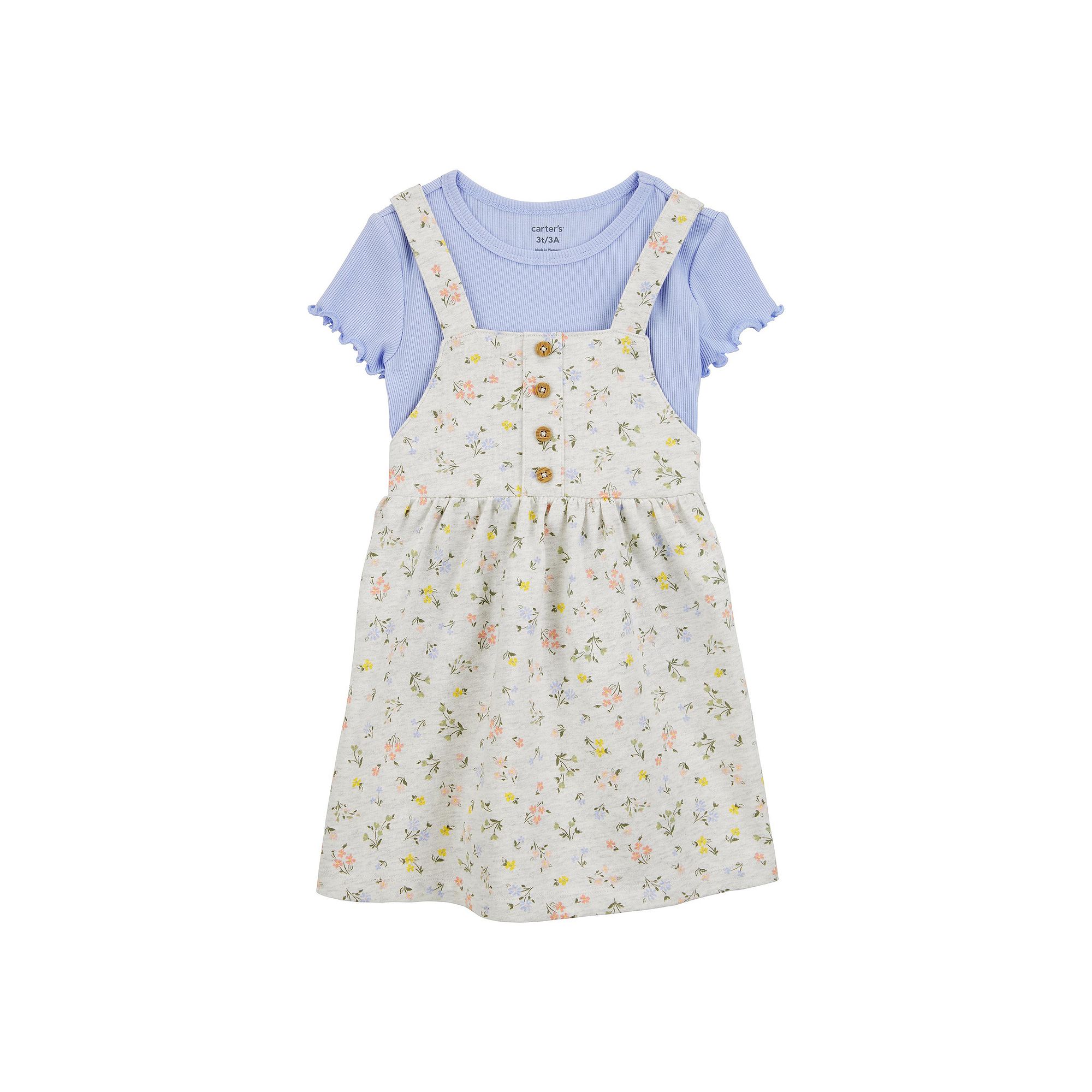 Baby Girl Carters 2-Piece Top & Floral Dress Set, Girls, Size: 3 Months, 
