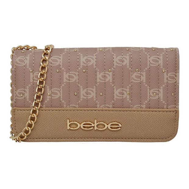 bebe Cinzia Printed Monogram Crossbody Bag
