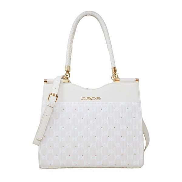 bebe Cinzia Satchel Bag - Cream